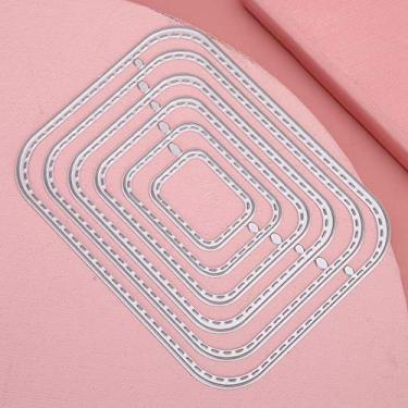 Imagem de Ymiko Retângulo Cortado Artesanal Faça você Mesmo Com Cantos Arredondados para álbuns de Fotos e Fabricação de Cartões, Modelo de Aço Carbono