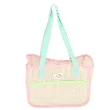 Imagem de SIWOTED Bolsa de praia de malha para brinquedos de praia, bolsa para coleta de casca infantil, respirabilidade, malha sem areia, bolsa de piscina para viagens