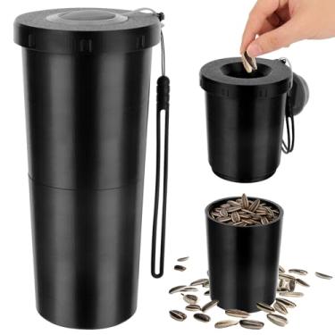 Imagem de Palksky Copo portátil de sementes de girassol com armazenamento de concha, copo organizador de sementes para carros, viagens e lanches ao ar livre, funciona para pistache