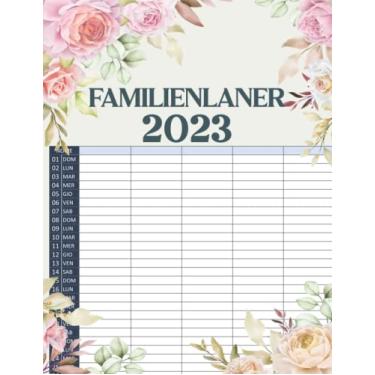 Imagem de Familienplaner 2023: familienkalender 2023 5 spalten von Januar 2023 bis Dezember 2023 | Agenda 2023 für die Familie