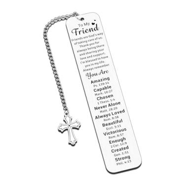 Imagem de Marcador de livro de amigos cristãos para amigas, presentes de melhor amiga para mulheres, presentes de amizade para ela, meias cristãs, para mulheres, amantes de livros, presente para melhores amigas