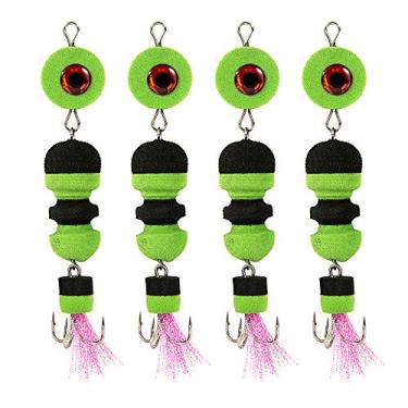 Imagem de 4 Peças Isca Mole para Anzol de Pesca Wobbler Bait Bass Carp Minnow Aço Alto Carbono Anticorrosivo Forma Vívida Anzóis Triplos com Captura Estável Acessório Essencial Amantes da