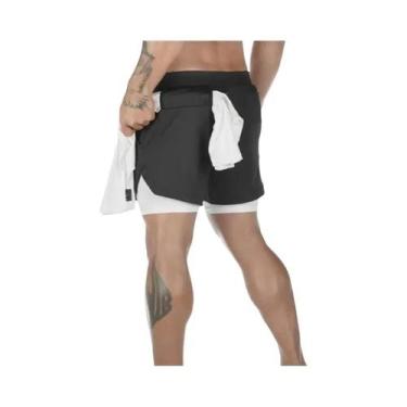 Imagem de Shorts de Corrida Masculino 2 em 1 - Ideal para Verão, Treino e Fitnes