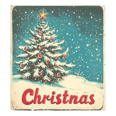 Imagem de CEBUGI Capa de ímã de lava-louças vintage árvore de Natal decorativa para lava-louças 58 x 66 cm decalque de painel de geladeira para decoração de cozinha doméstica