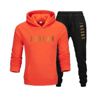 Imagem de Conjunto De Moletom Masculino Com Capuz Em Lã Misturada Para Primavera