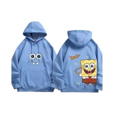 Imagem de Moletom De Poliéster Do Cartoon Bob Esponja Com Capuz E Manga Longa Pa
