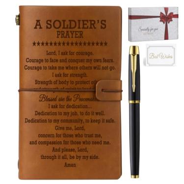 Imagem de Presentes do exército para homens soldado do exército oração diário de couro presente religioso para soldados militares, presentes de formatura do exército