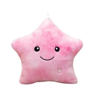 Imagem de Brinquedo De Pelúcia Estrela LED Brilhante, Almofada Macia Em Forma De