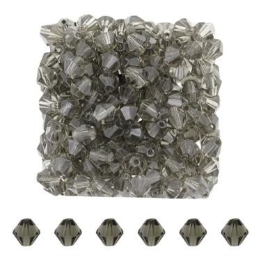 Imagem de Mandala Crafts Contas de cristal bicone cinza de 8 mm – 200 contas de vidro facetadas para fabricação de joias, pulseiras, colares, brincos e contas