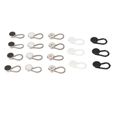 Imagem de Phefop Kit Extensor de Colarinho 18 Peças, Extensor de Botão Elástico para Calças Sociais Masculinas, Extensão Ajustável de Pescoço e Punho, Liga de Zinco e Material Plástico (várias