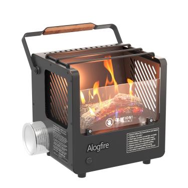 Imagem de Alogfire Fogueira a gás portátil 3 em 1, aquecedor e fogão a gás butano de 5200 BTU, tigela de fogo de mesa com chama real com proteção de segurança para atividades ao ar livre, acampamento, pesca