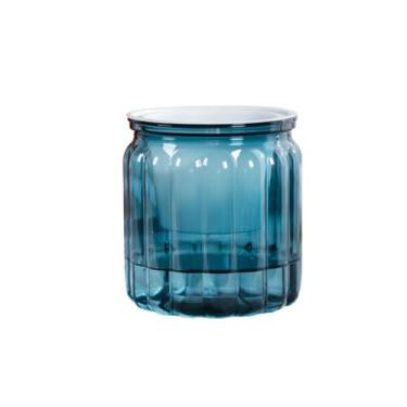 Imagem de Vaso de bonsai para decoração de escritório com recurso de autorirrigação recipiente para plantas hidropônicas destacável (azul)