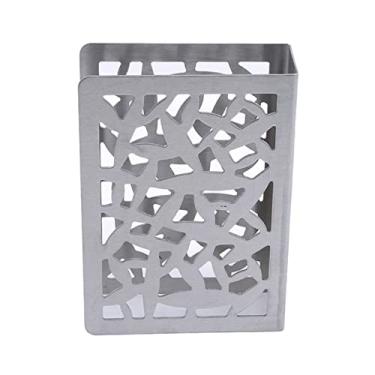 Imagem de Suporte de toalha de papel moderno de aço inoxidável porta-guardanapos porta-guardanapos caixa de armazenamento de lenços mesa de jantar decoração de cozinha (cor: azul) (vermelho)