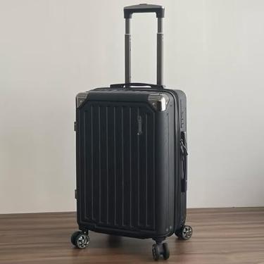 Imagem de Mala de Bordo ABS 10kg 17” a 21” Polegadas Mala de Viagem com Rodinhas 360° Cadeado Código (Preto-20”(10KG) Modelo-DDD333)