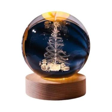 Imagem de Luz Noturna Em Forma De Bola De Cristal 3D, Projeção Planetária Galáct