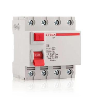Imagem de Interruptor Diferencial DR 4P 25A 30mA Ip20 SDR42530 Steck