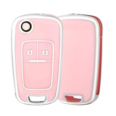Imagem de Capa de chaveiro de TPU de 2 botões compatível com Chevrolet, serve para Cruze/Captiva/Spark/Trax/Aveo/Matiz e Opel Astra/Meriva/Mokka/Zafira, acessórios para chaves de carro