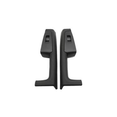 Imagem de Maçaneta da porta traseira dianteira do carro Apoio de braço Interruptor da estrutura do painel de controle Substituição da guarnição Compatível com Skoda Superb 2008-2013 3TD867157(Rear 2PCS-Black)