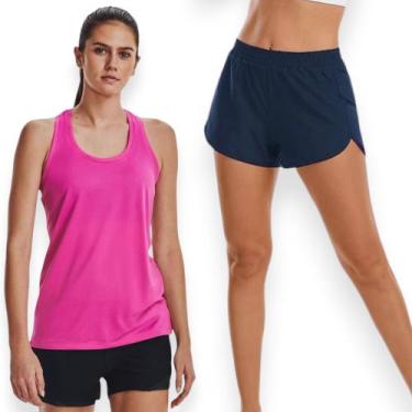 Imagem de Conjunto Camiseta REGATA DRY FITNESS  + Short TACTEL FEMININO Academia