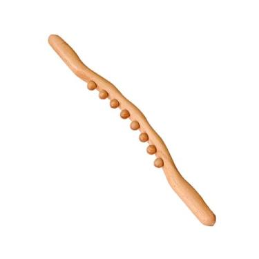 Imagem de Rolo de massa universal nas costas agulha massagem tendões madeira faia raspagem ponto ponto tratamento guasha relaxamento ferramenta de terapia (tipo f)