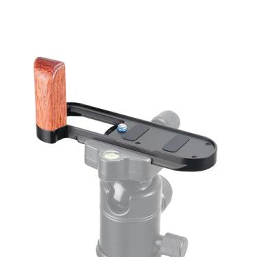 Imagem de JLWIN Cabo de madeira em forma de L para câmera Leica X1 X2, placa de base de liberação rápida integrada para Arca-Swiss