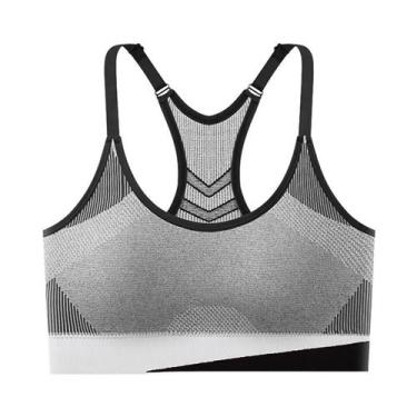 Imagem de Sutiã Esportivo Feminino Respirável Com Almofada, À Prova De Choque, C