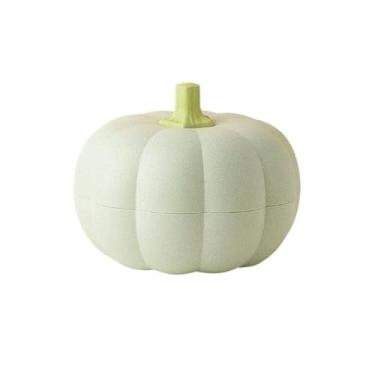 Imagem de Tigelas decorativas tigela de frutas bancada em forma de abóbora prato grade bandeja de armazenamento de frutas/lanches sala de estar doméstico prato de frutas secas de camada dupla tigela de frutas