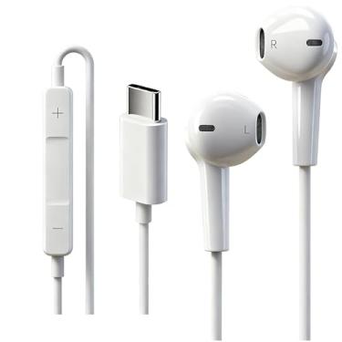 Imagem de Fone de ouvido USB C para Samsung S25 S24 S23 Ultra FE Fones de ouvido intra-auriculares tipo C com controle de volume de microfone cancelamento de ruído estéreo para iPhone 17 16 15 Pro Max Pixel 10
