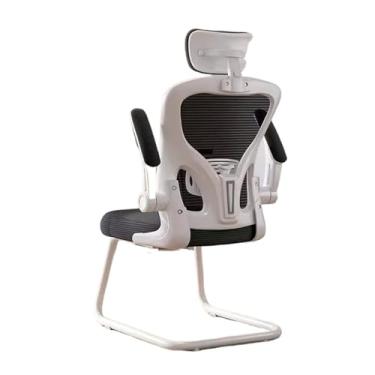 Imagem de Cadeira de escritório clássica de malha respirável cadeira de mesa ergonômica com encosto alto com encosto de cabeça, cadeira de mesa com apoios de braços ajustáveis (cinza)