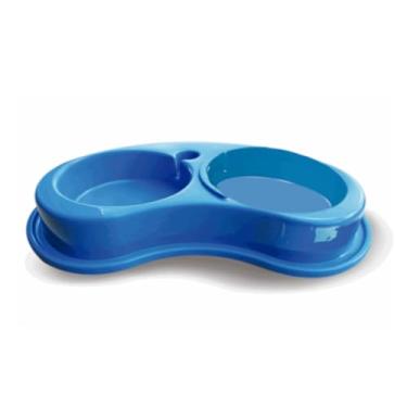 Imagem de Bebedouro Automático e Comedouro Duplo Anti Formiga para Cães e Gatos, Suporte para Garrafa Pet, Ração e Água(Azul,M - 1000 ml)