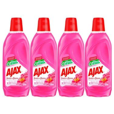 Imagem de Kit 4 Limpador Diluível Ajax Festa Das Flores Bouquet De Flores 500ml