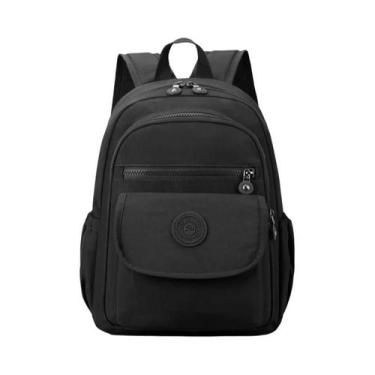 Imagem de Mochila feminina leve e elegante de grande capacidade preta com alças 