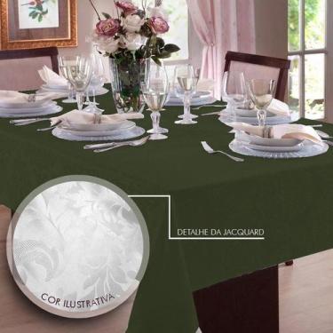 Imagem de Toalha de Mesa Jacquard 4 Lugares  Admirare, Musgo