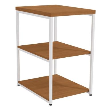 Imagem de Mesa De Apoio Lateral 76 Cm Mdp Li004 Canela Branco Kpb