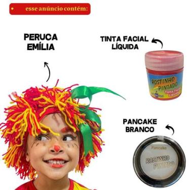 Imagem de Fantasia Emília Boneca Infantil Luxo Escolha Opção - Juju Magazine, M 