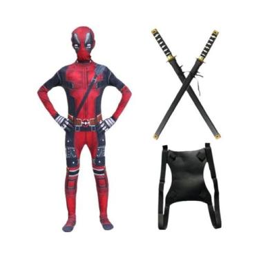 Imagem de Fantasia De Super-Herói Deadpool Para Crianças De 3 a 12 Anos, Persona