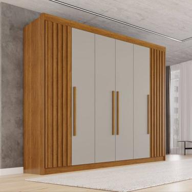 Imagem de Guarda-roupa Casal 100% Mdf 6 Portas 6 Gavetas Granada Premium Cinamomo/Off-White