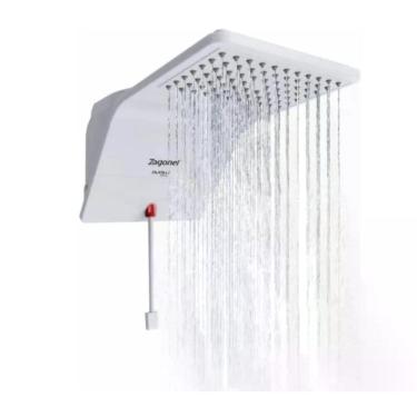 Imagem de Chuveiro Elétrico Eletrônico 220v 6800w Branco Quadrado Ducali Zagonel