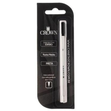 Imagem de Carga Esferográfica Crown tipo Cross Preta