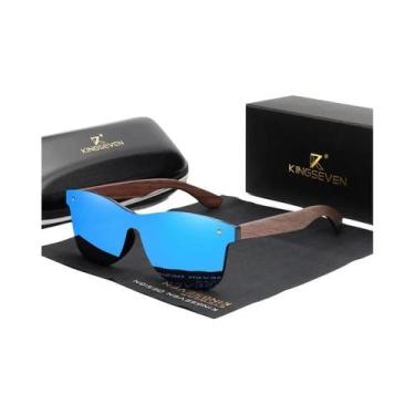 Imagem de Óculos De Sol Polarizados De Madeira Com Armação De Madeira De Noz Sem