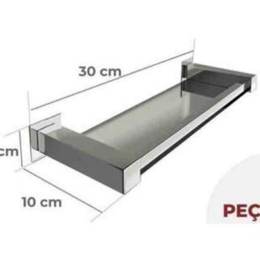 Imagem de Porta Shampoo 30Cm Aço Inox 304 Q-Ps30Olt - Perfil Casa