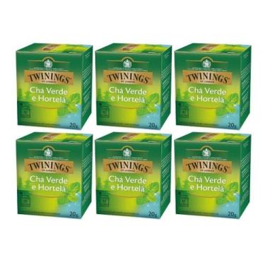 Imagem de 60 Sachês, Chá Twinings, Verde E Hortelã