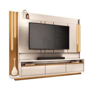 Imagem de Estante Home Theater C/ LED Sala Estar TV Até 75 Polegadas 2 Gavetas 1