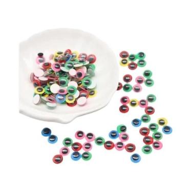 Imagem de Olhos Móveis Adesivos DIY Pretos E Brancos 6/8/10/12mm Para Bonecas E 