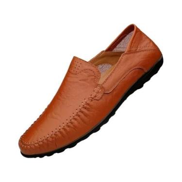 Imagem de Sapatos De Couro Masculinos Casuais Para Negócios Confortáveis E Respi
