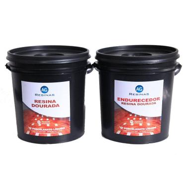 Imagem de Resina Epóxi Ouro + Endurecedor Porcelanato Líquido 3Kg