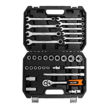 Imagem de Jogo Ferramentas 1/2' Sparta 135277 32 Peças Aço Crv Maleta