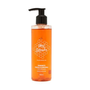 Imagem de Sabonete Líquido Glicerinado Óleo de Amêndoas e Mel Silvestre 200ml – Facial e Corporal