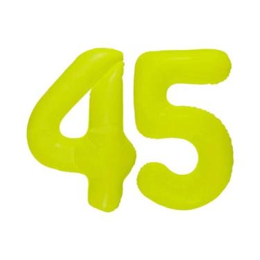 Imagem de Balões Digitais Fluorescentes Amarelo Neon Para Decorações De Aniversá