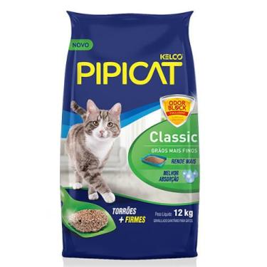 Imagem de Areia Higiênica Pipicat Classic Para Gatos Kelco 12kg